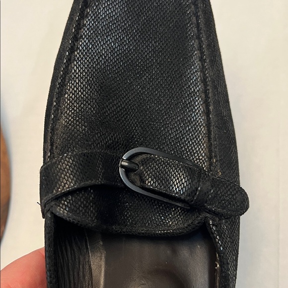 STUART WEITZMAN BLACK LEATHER MULES /SLIDES BLACK HEELS 9 - Picture 13 of 16